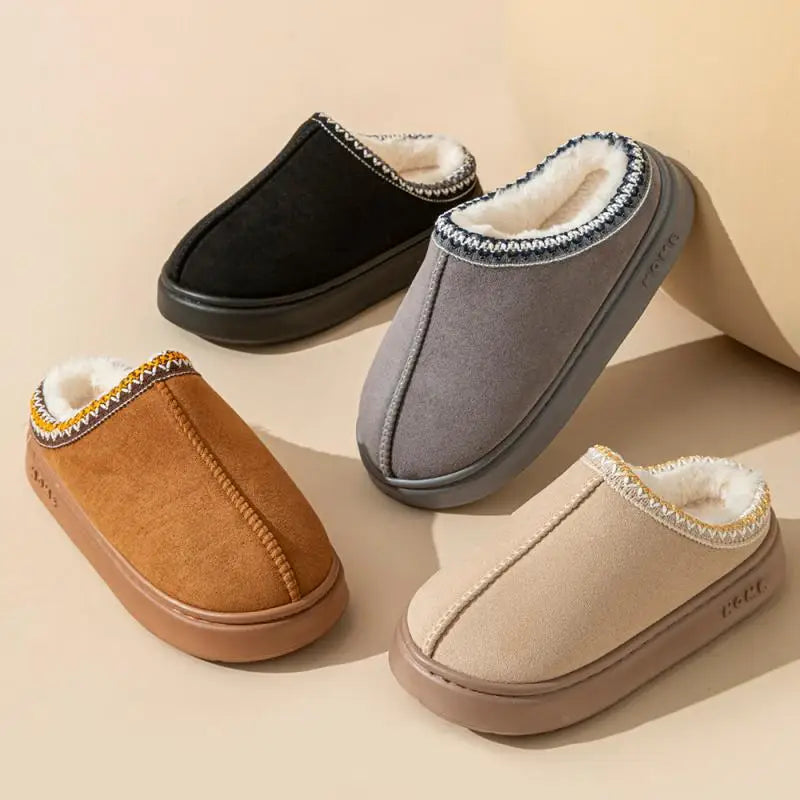 Damen Winter Hausschuhe Mules Weiches Futter Anti-Rutsch Sohle