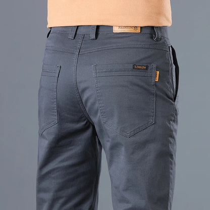 Herren Baumwollhose Slim Fit Gerades Bein