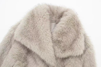 Damen Pelzjacke Warm Stilvoll