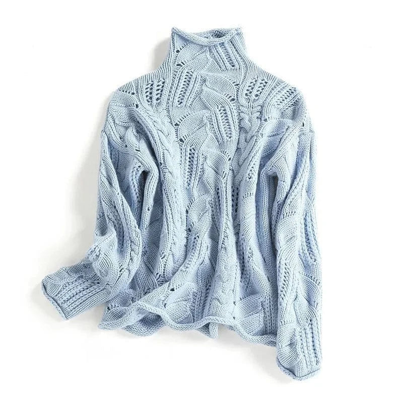 Damen Rollkragenpullover Elegantes Design