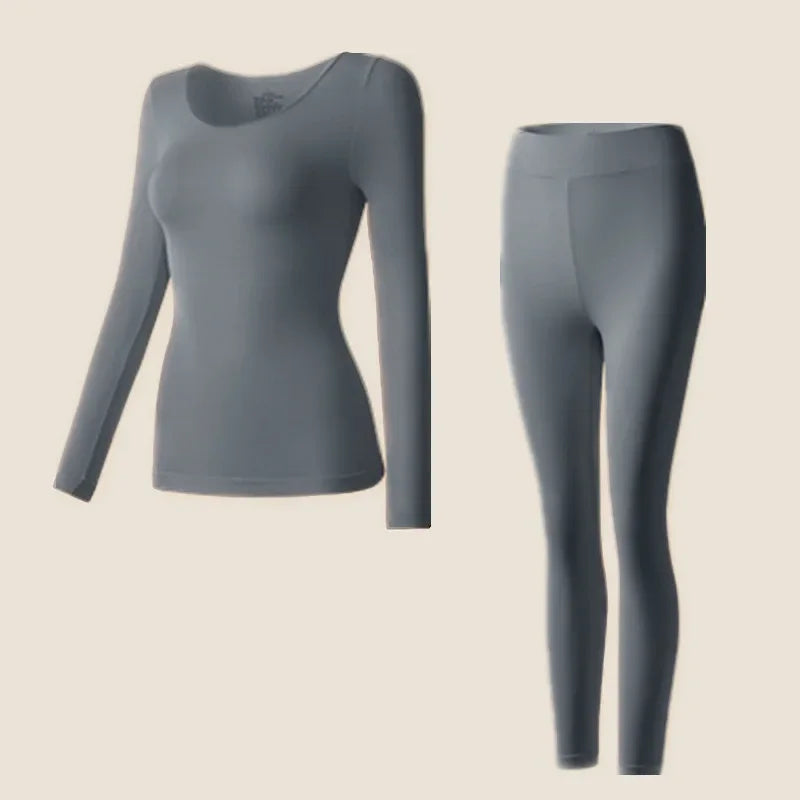 Thermounterwäsche Set Damen Langarmshirt und Leggings