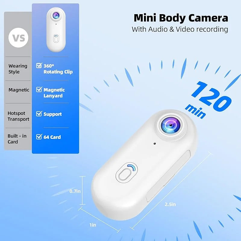 Wasserdichte 4K Action-Kamera WiFi Tragbar Magnetclip 360° Halterung