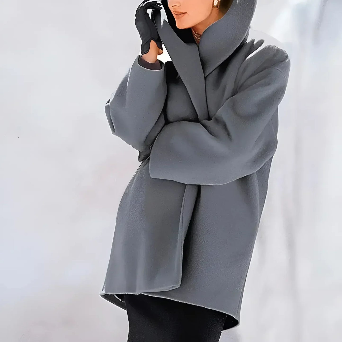 Damen Wintermantel Strukturdesign Schnitt