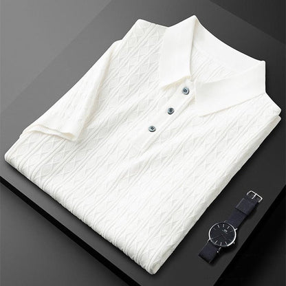 Herren Poloshirt Baumwolle Weiß