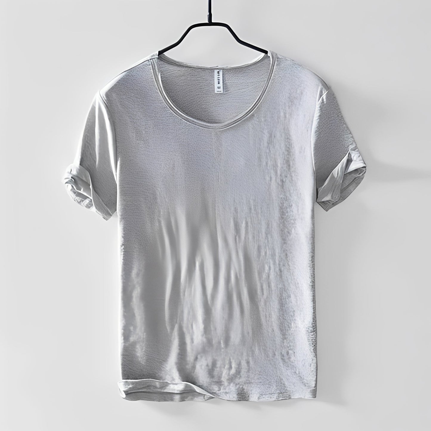 Herren Sommer T-Shirt Klassisch Baumwolle Weiß