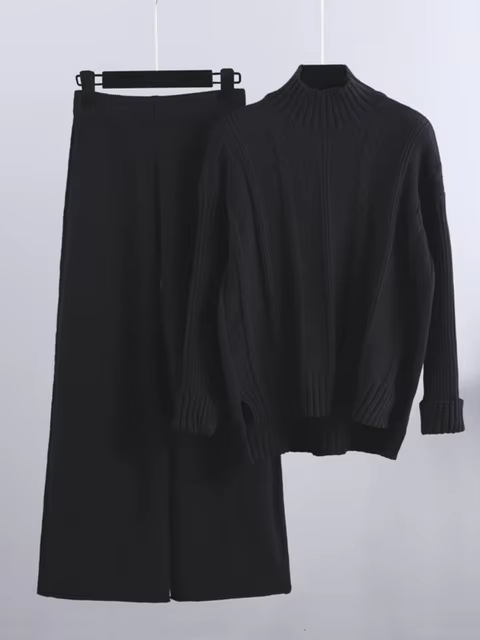 Norvielle Damen Strick-Kleid-Set Trendig
