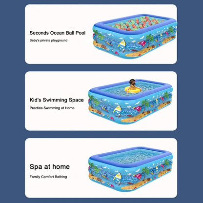 Aufblasbarer Kinder-Splash-Pool Extra Dickes PVC 110-180cm