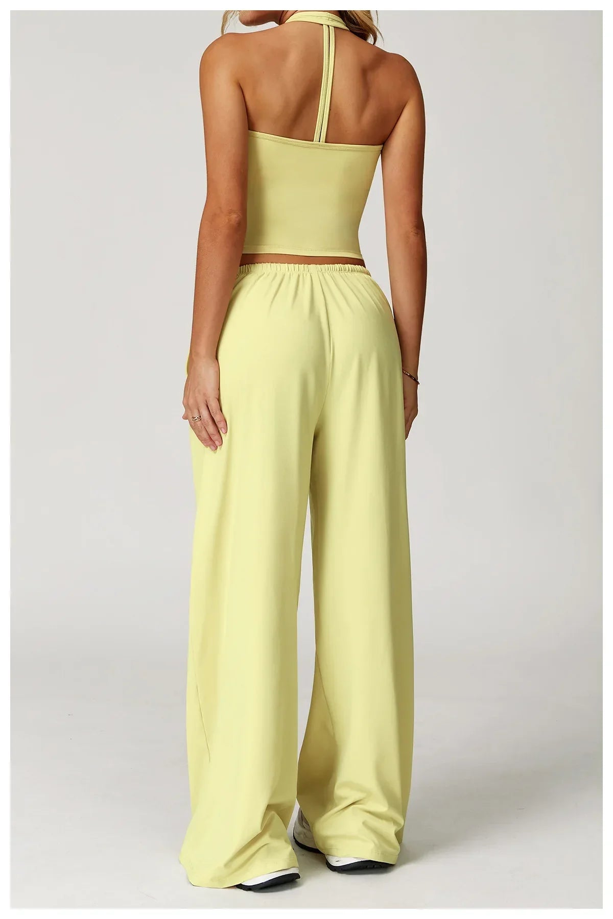 Damen Lounge Set Halter Crop