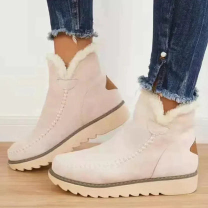 Norvielle Damen Schaffellstiefel Rutschfeste Gummisohle