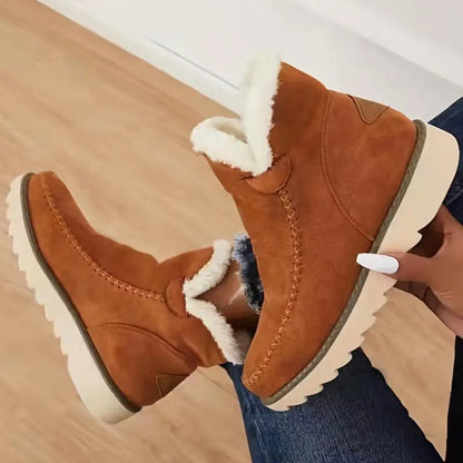 Norvielle Damen Schaffellstiefel Rutschfeste Gummisohle - Norvielle