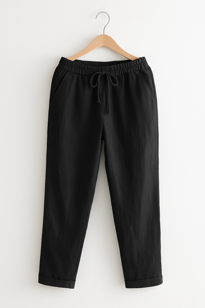 Herren Hose mit Gummibund und Kordelzug