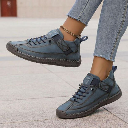 Damen Lässige Schnürplattform-Sneaker