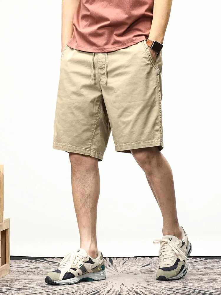 Herren Freizeitshorts Lang Kordelzug Sommer Schwarz - Norvielle