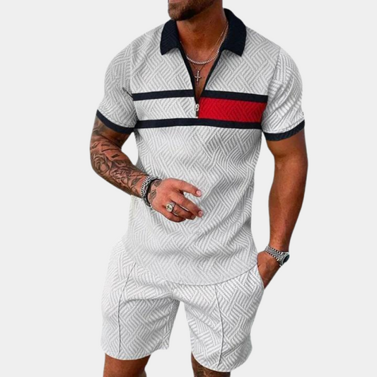 Herren Shorts Polo-Shirt Set Sommer Zweiteilig - Norvielle