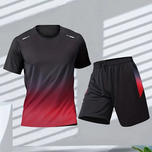 Herren Sportset Schnelltrocknendes T-Shirt und Shorts - Norvielle