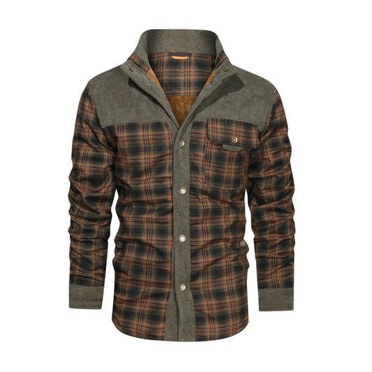 Herren Outdoorjacke Wetterfest Kariert Robust - Norvielle