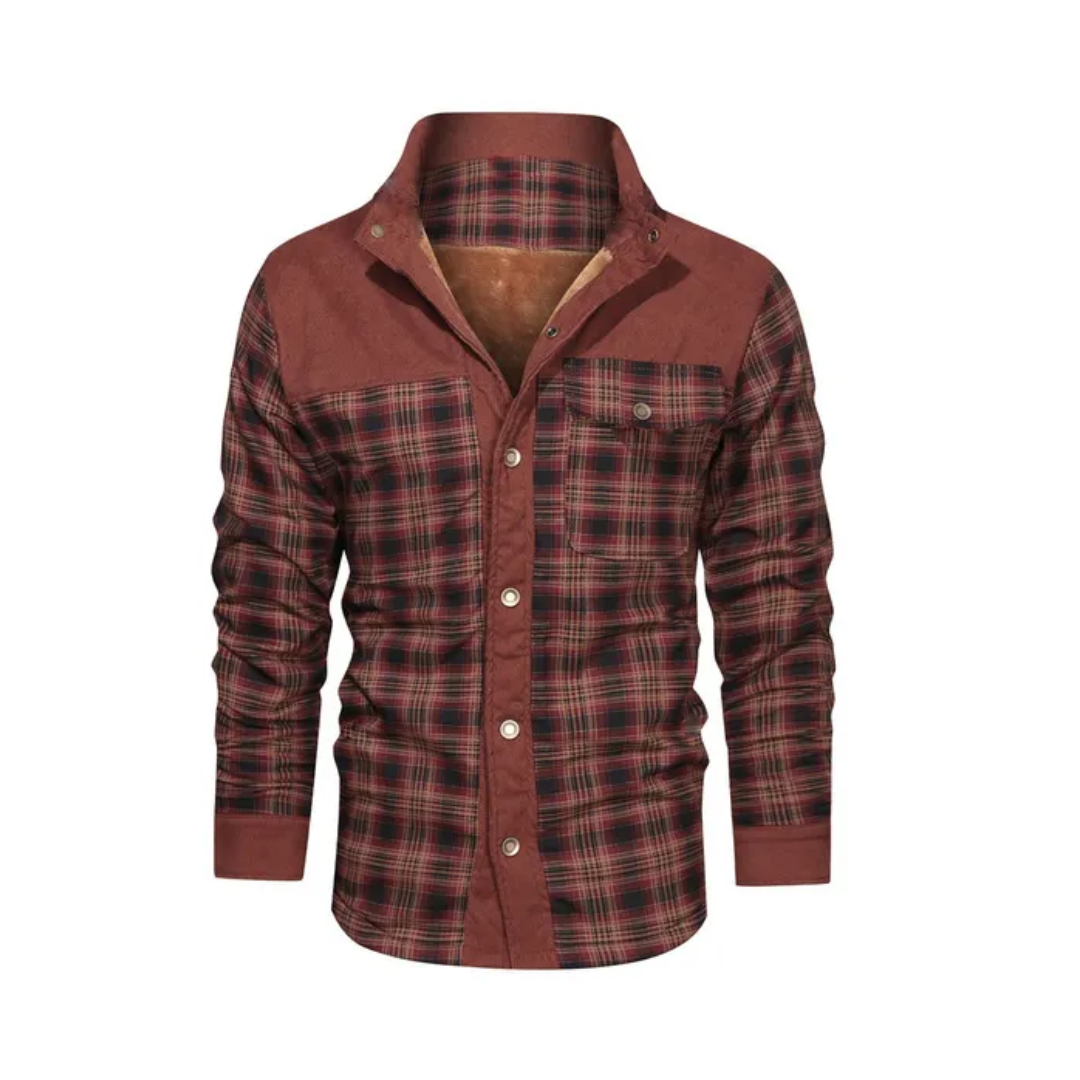 Herren Outdoorjacke Wetterfest Kariert Robust