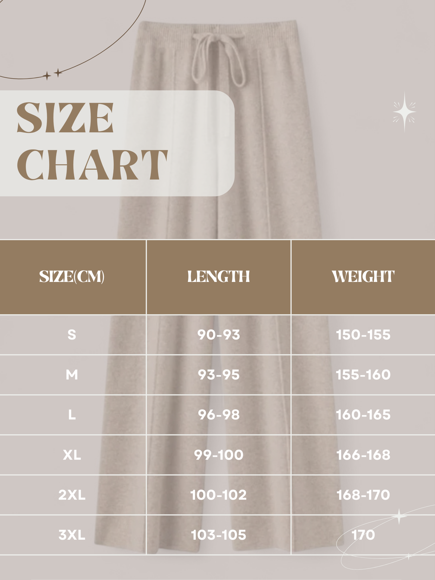 Damen Strickhose Weite Passform für Herbst Winter