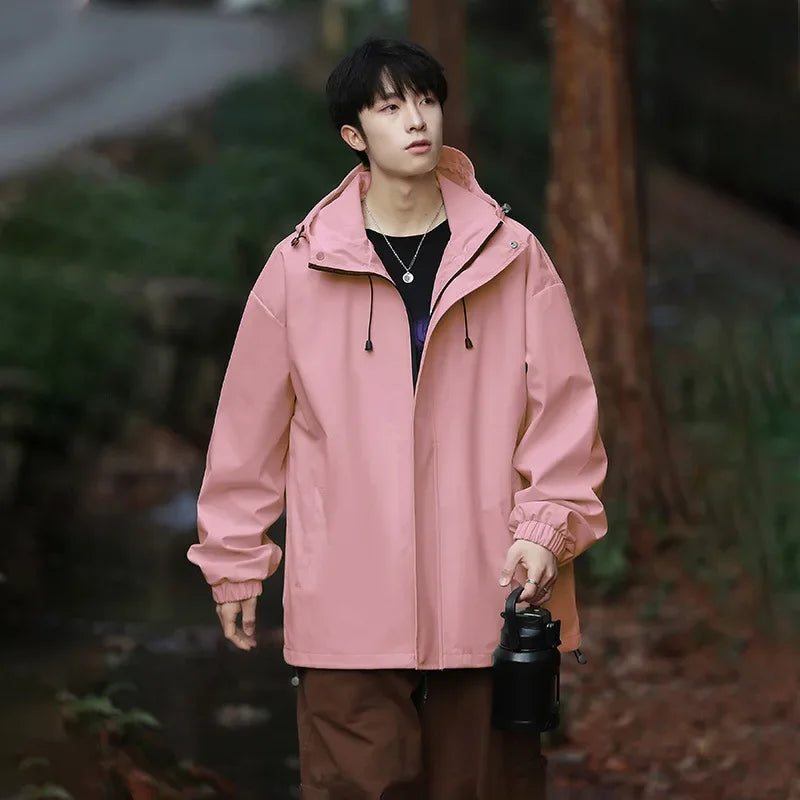 Herren Skijacke Oversized mit Kapuze Wasserdicht