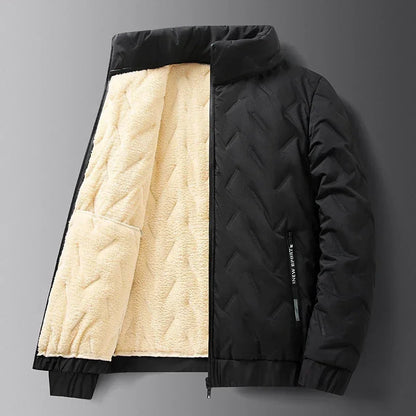 Herren Skijacke Winddicht Klassisches Design Schwarz - Norvielle