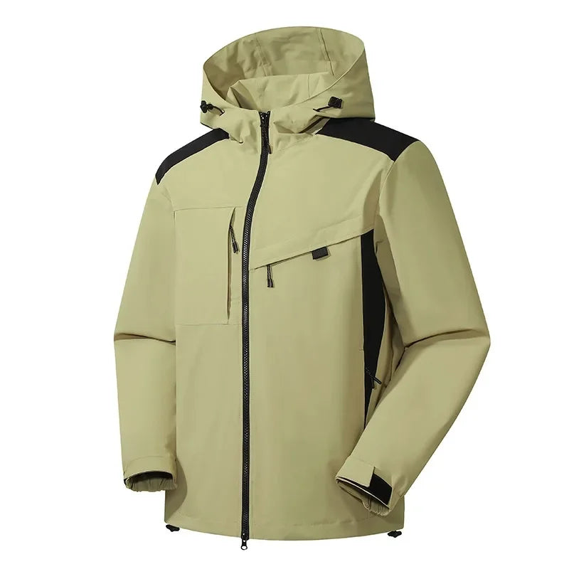 Herren Skijacke Lockere Passform Kapuzen Design Schwarz - Norvielle