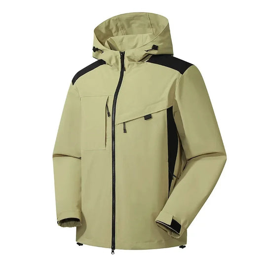 Herren Skijacke Lockere Passform Kapuzen Design Schwarz - Norvielle