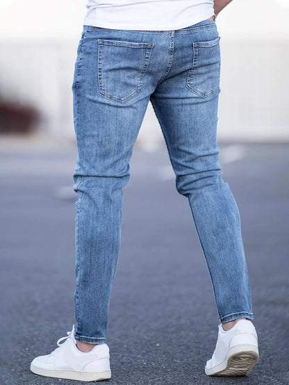 Herren Skinny-Jeans Destroyed Optik