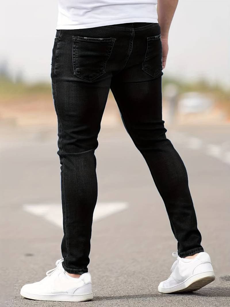 Skinny-Jeans | Ripped | Stretch | Schlanke Fit-Jeans | Herrenjeans-Chaps Herrenmode