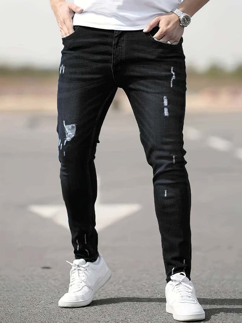 Skinny-Jeans | Ripped | Stretch | Schlanke Fit-Jeans | Herrenjeans-Chaps Herrenmode