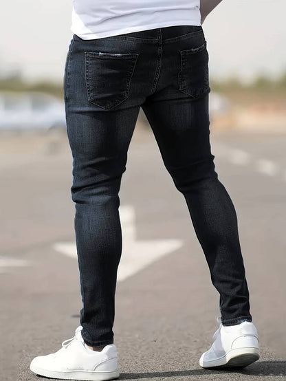 Skinny-Jeans | Ripped | Stretch | Schlanke Fit-Jeans | Herrenjeans-Chaps Herrenmode