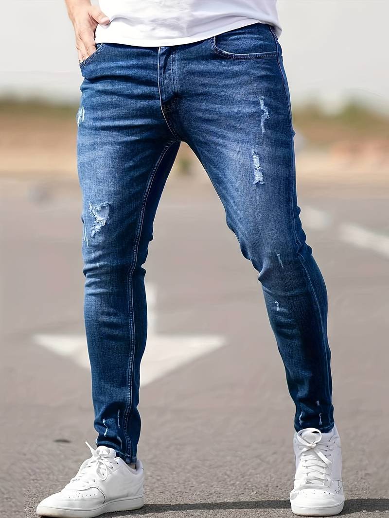 Herren Skinny-Jeans Destroyed Optik - Norvielle