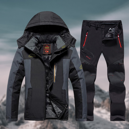 Herren Ski-Set Kapuze Outdoor Skijacke und -hose Winterkleidung - Norvielle