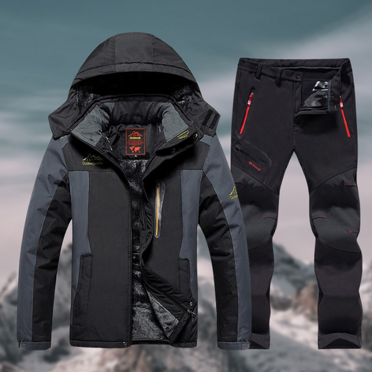 Herren Ski-Set Kapuze Outdoor Skijacke und -hose Winterkleidung - Norvielle