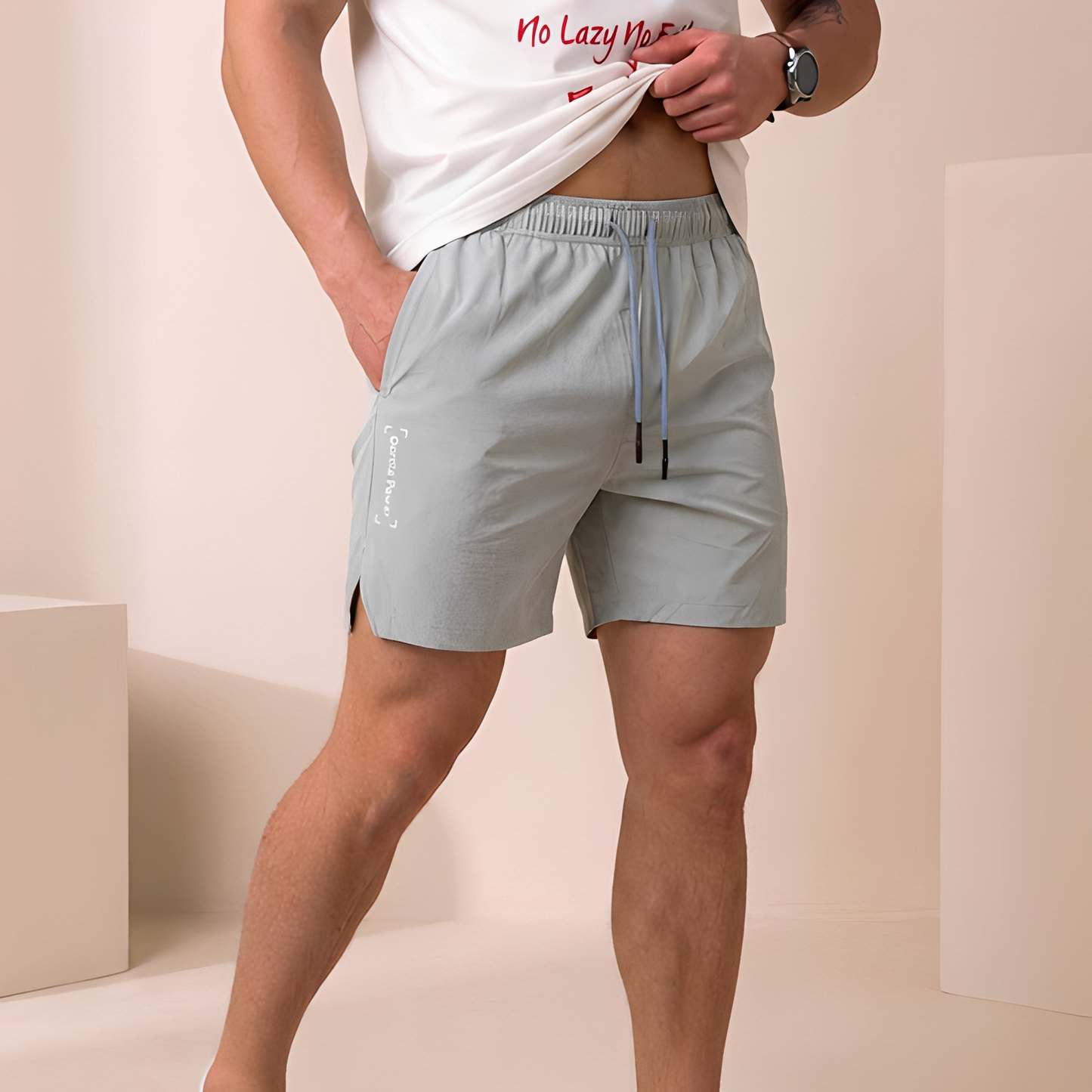 Herren Sommerhose Baumwolle Beige
