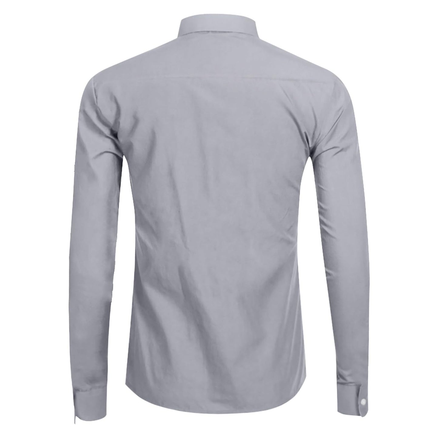 Herren Hemd Langarm Slim Fit Reißverschluss