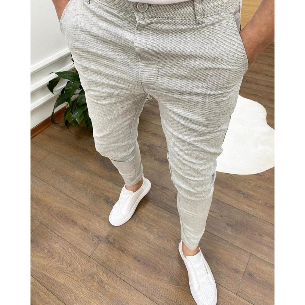 Herren Chinos Slim Fit Stretch Beige - Norvielle