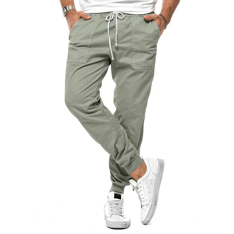 Herren Jogger Slim Fit Elastisch Schwarz - Norvielle