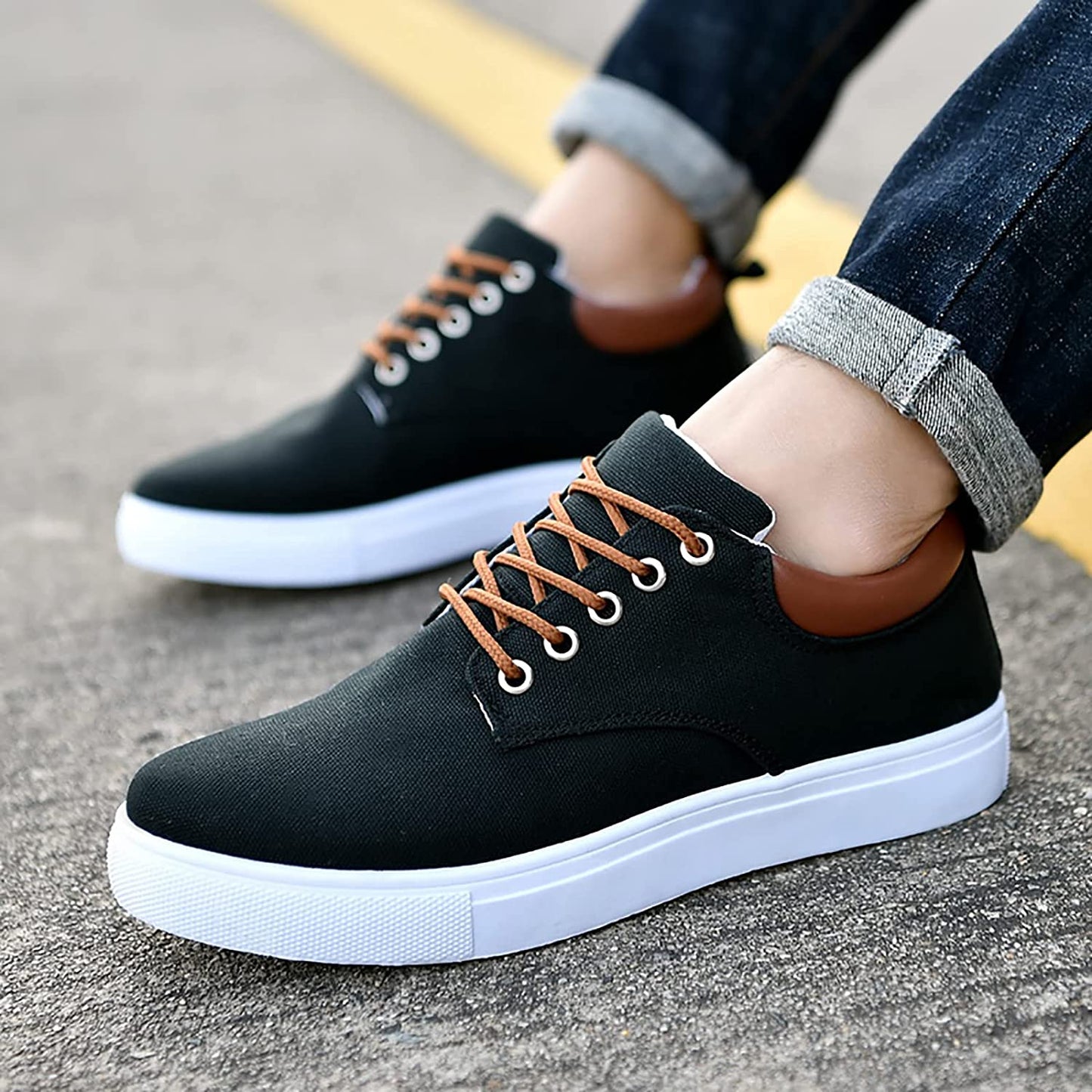 Slip-on Sneakers - Herren Casual Freizeit Canvas Sneakers-Chaps Herrenmode