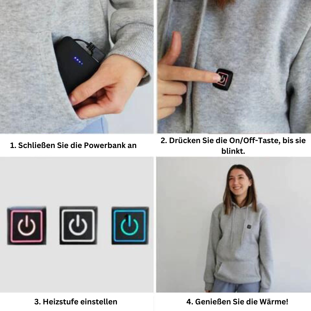 Norvielle Unisex Kapuzenpullover Beheizt