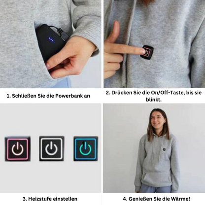 Norvielle Unisex Kapuzenpullover Beheizt