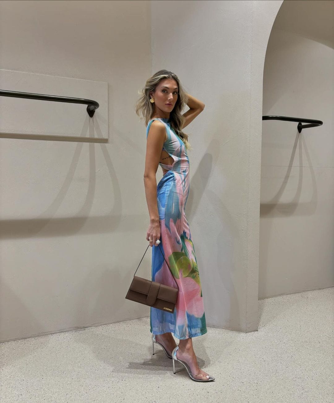 Damen Maxikleid mit Rückenausschnitt Seidig