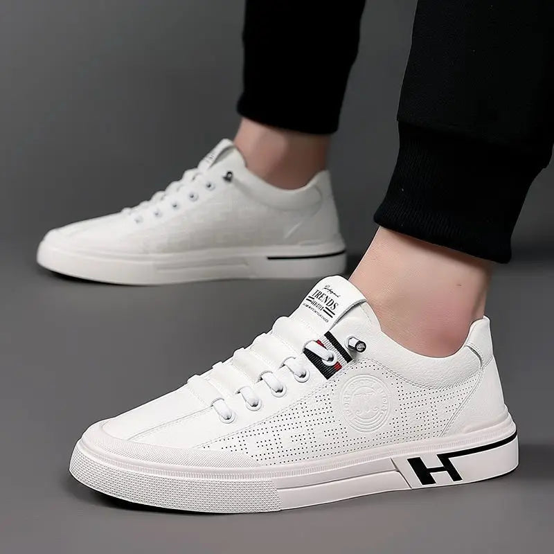 Herren Schnürschuhe Weiße Sneakers - Norvielle