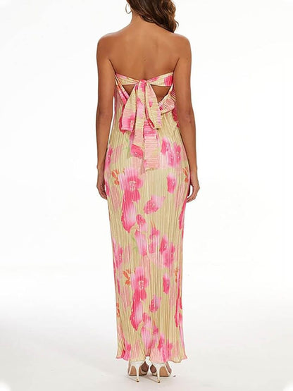 Theresia Damen Maxikleid Blumenprint Baumwolle feminin