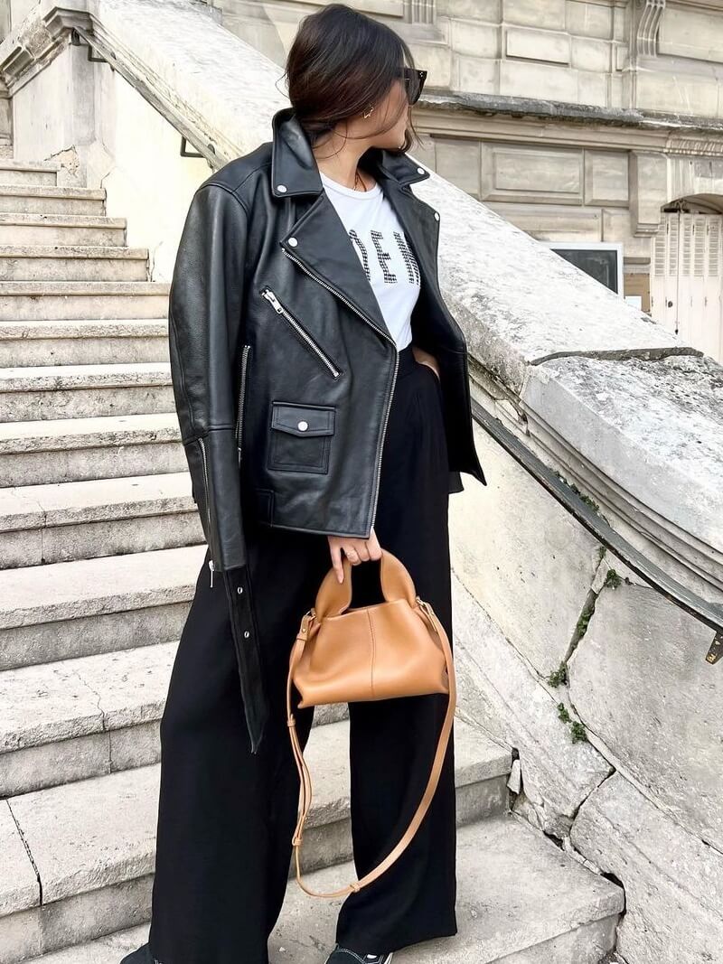 Kunstledertasche Damen Minimalistisch