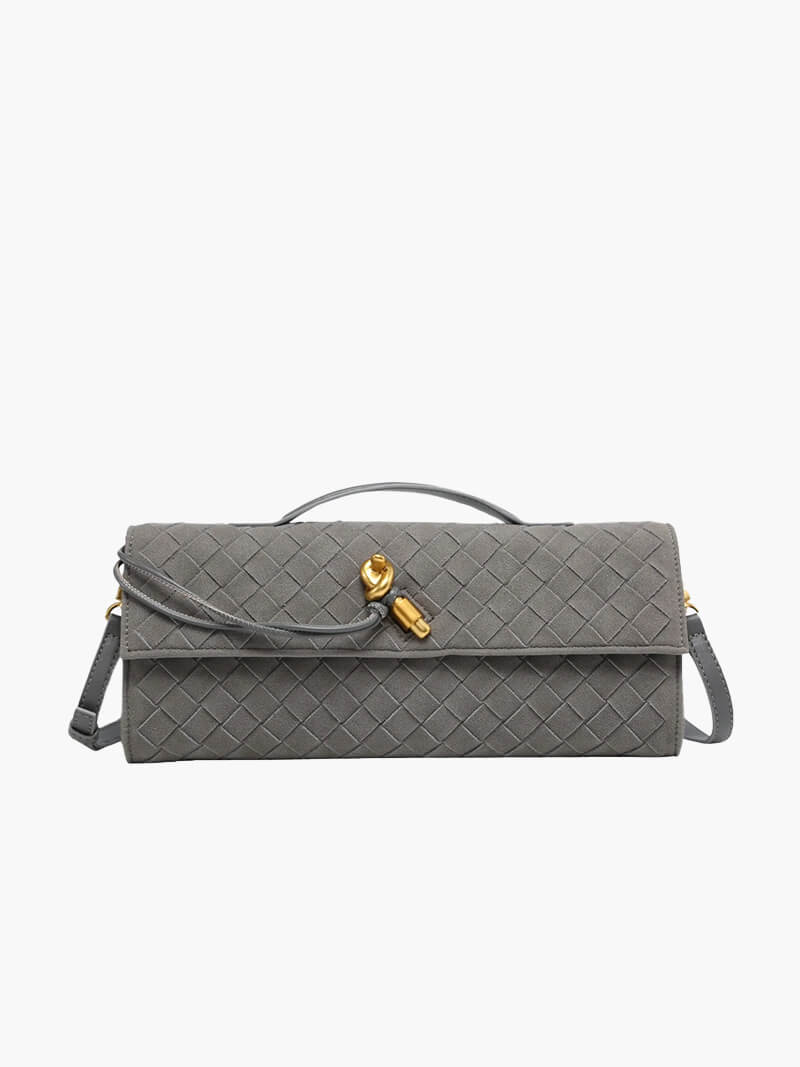 Geflochtene Damen Clutch aus Kunstleder