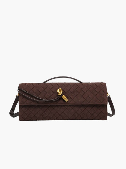 Geflochtene Damen Clutch aus Kunstleder