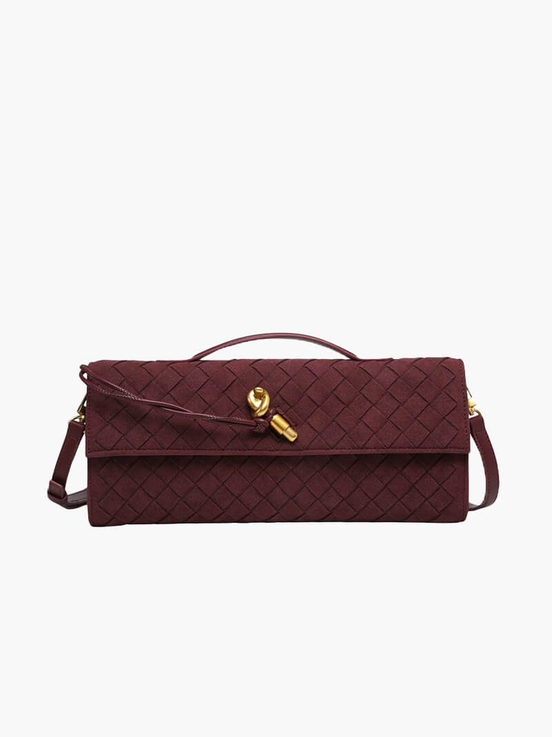 Geflochtene Damen Clutch aus Kunstleder
