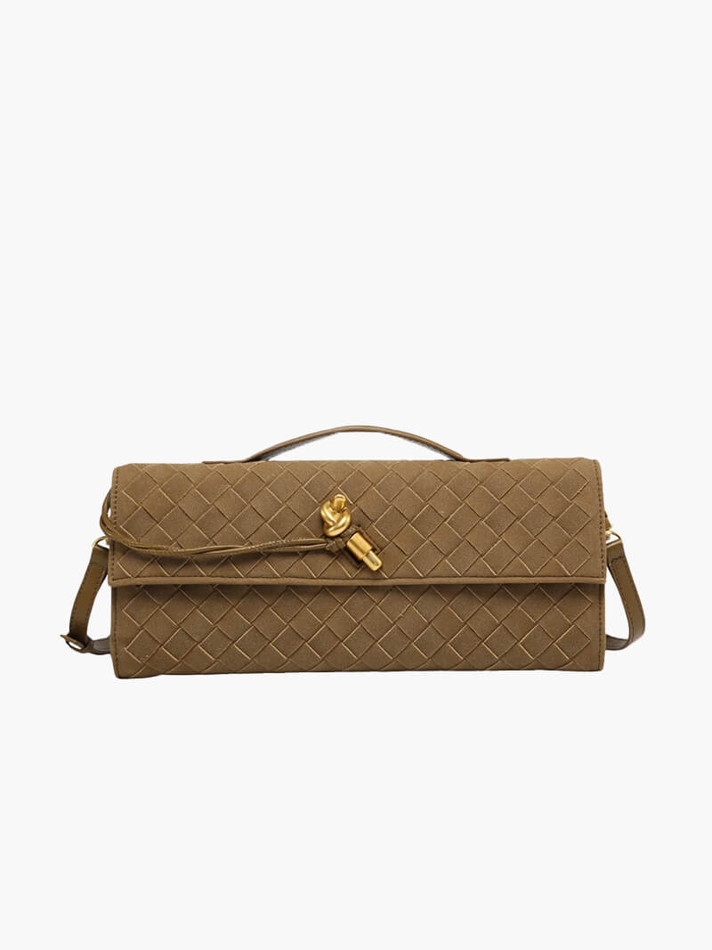 Geflochtene Damen Clutch aus Kunstleder