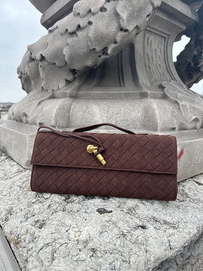 Geflochtene Damen Clutch aus Kunstleder