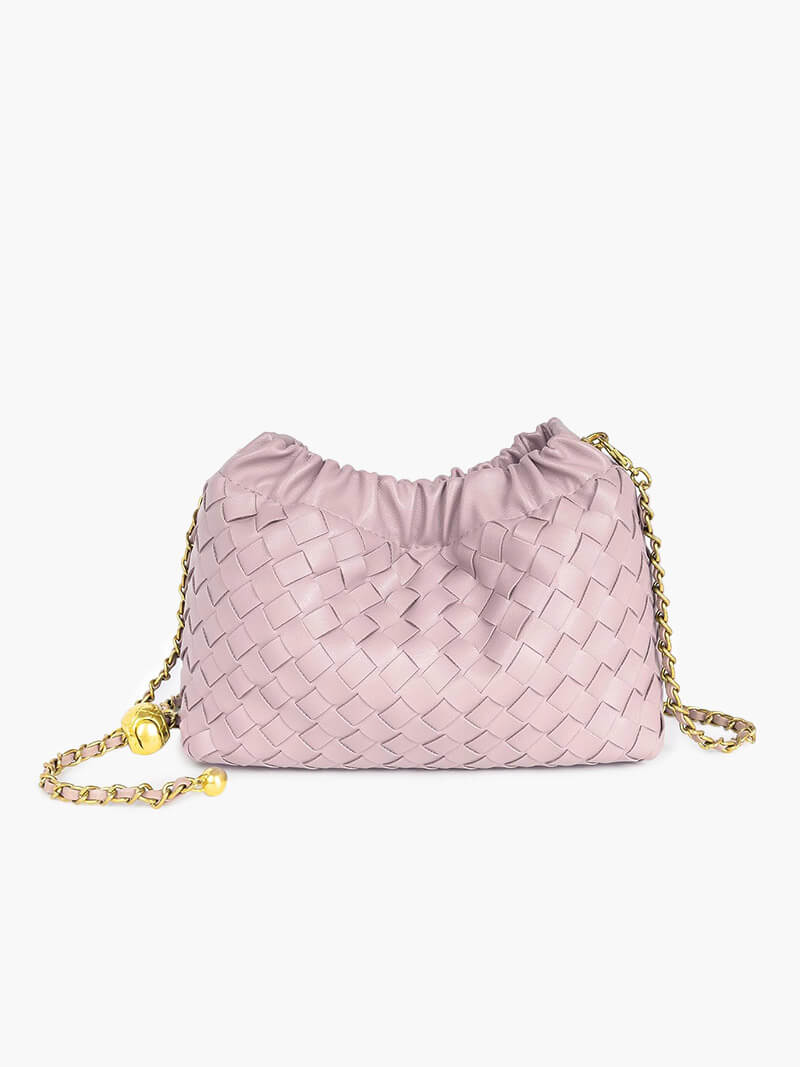 Damenhandtasche Goldkette Leder